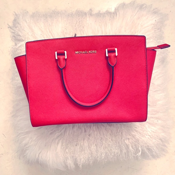Michael Kors Red Leather Medium size Purse